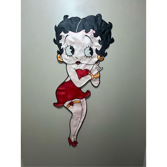 RARE vintage betty boop shaped long banner wall hanging decor display - Picture 1 of 8